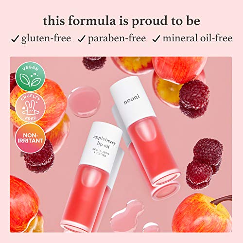 NOONI Appleberry Lip Oil | Korean Lip Oil To Soothe Dry Lips | Mother's Day G...