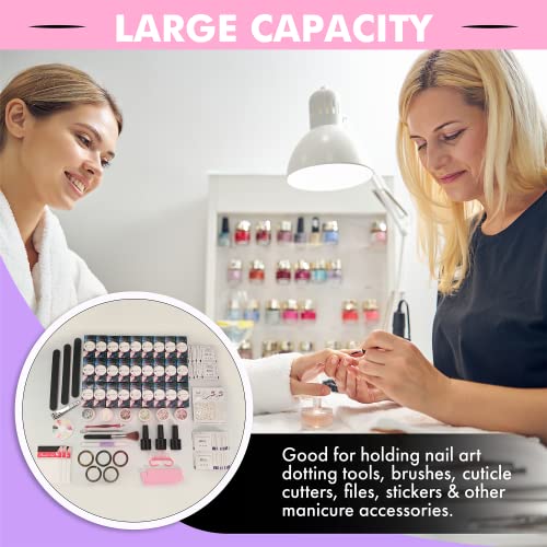 Nail Polish Organizer Carrying Case - 30 Nail Polish Bottle Holder Travel Bag...