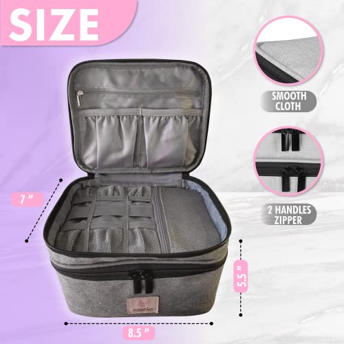 Nail Polish Organizer Carrying Case - 30 Nail Polish Bottle Holder Travel Bag...