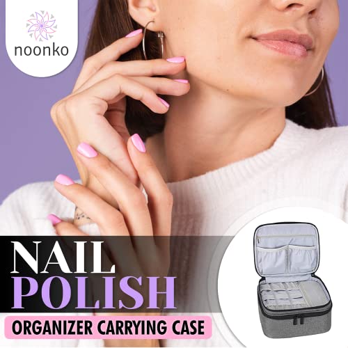 Nail Polish Organizer Carrying Case - 30 Nail Polish Bottle Holder Travel Bag...