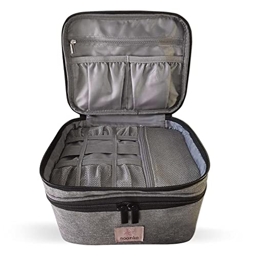 Nail Polish Organizer Carrying Case - 30 Nail Polish Bottle Holder Travel Bag...