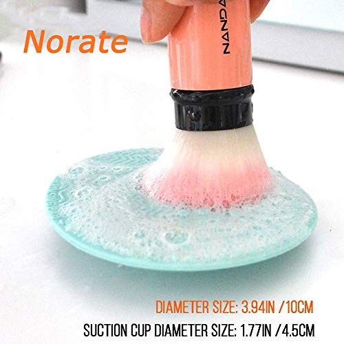 Brush Cleaning Mat, Silicone Makeup Cleaning Brush Scrubber Mat Portable Wash...