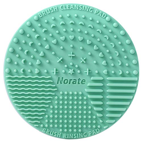 Brush Cleaning Mat, Silicone Makeup Cleaning Brush Scrubber Mat Portable Wash...