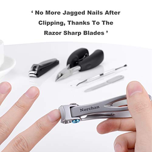 Norchan Large Nail Clippers Set, 3 Pcs Sharp Toenail and Fingernail Clippers ...