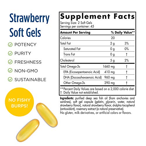 Nordic Naturals DHA Xtra, Strawberry - 90 Soft Gels - 1660 mg Omega-3 - High-...