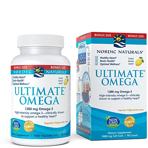 Nordic Naturals Ultimate Omega, Lemon Flavor - 1280 mg Omega-3-90 Soft Gels -...