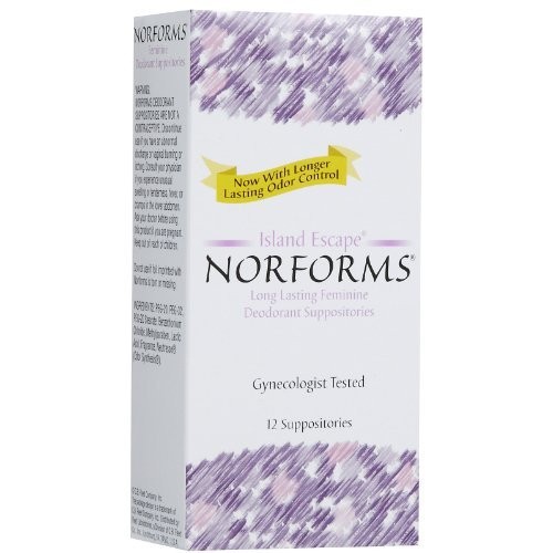 Norforms Feminine Deodorant Suppositories - Island Escape - 12 ct by Norforms