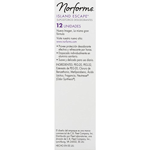 Norforms Feminine Deodorant Suppositories | Long Lasting Odor Control | Islan...