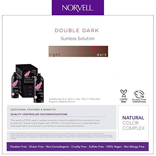 Norvell Premium Professional Sunless Tanning Spray Tan Solution - Double Dark...