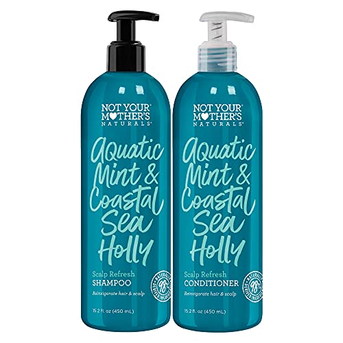 Not Your Mother's Naturals Aquatic Mint Blue Sea Holly Shampoo + Conditioner ...