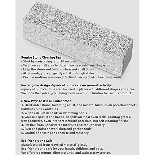 Pumice Stone for Toilet Cleaning Bowl Stick, Refresh Toilet Within 1 Minute, ...