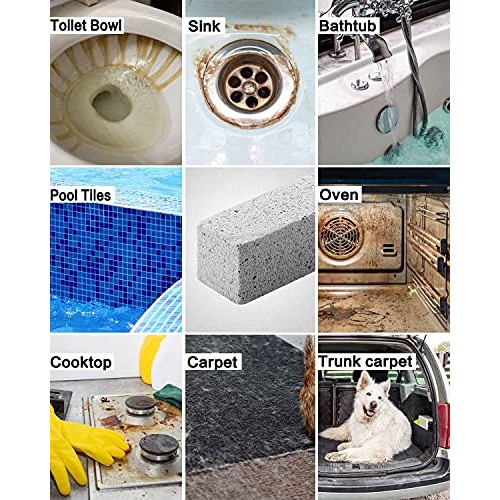 Pumice Stone for Toilet Cleaning Bowl Stick, Refresh Toilet Within 1 Minute, ...