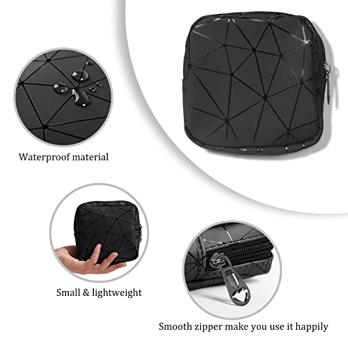 Sanitary Napkin Storage Bag,Menstrual Cup Pouch,Girls Travel Geometric Stitch...