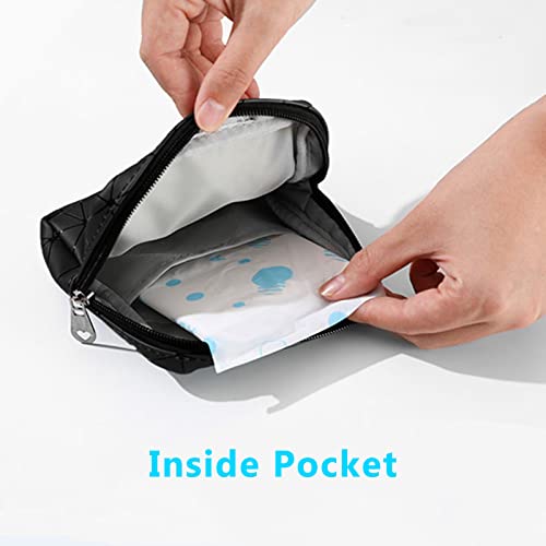Sanitary Napkin Storage Bag,Menstrual Cup Pouch,Girls Travel Geometric Stitch...