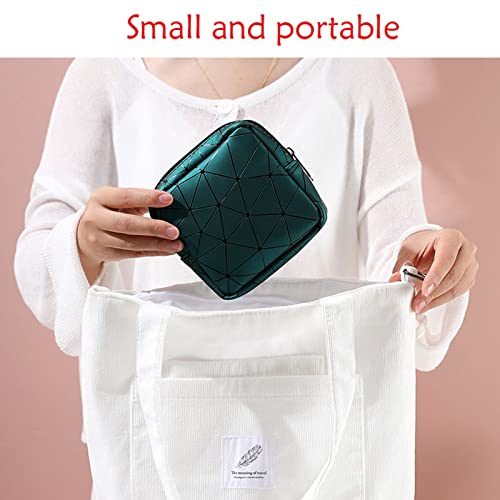 Sanitary Napkin Storage Bag,Menstrual Cup Pouch,Girls Travel Geometric Stitch...