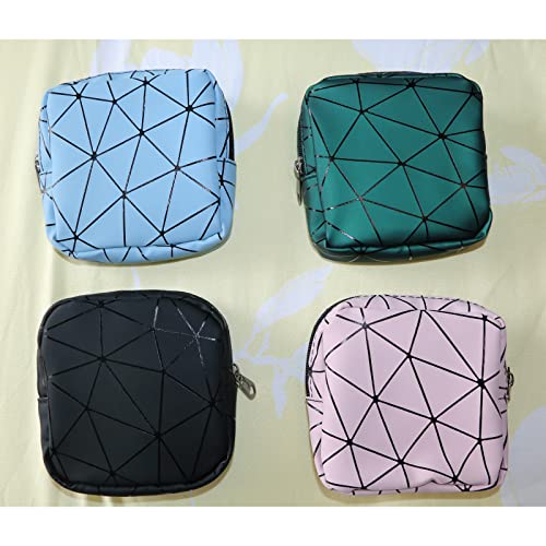 Sanitary Napkin Storage Bag,Menstrual Cup Pouch,Girls Travel Geometric Stitch...