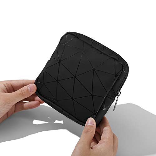 Sanitary Napkin Storage Bag,Menstrual Cup Pouch,Girls Travel Geometric Stitch...