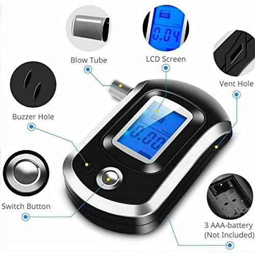 Breathalyzer,Professional-Grade Accuracy Breathalyzer to Tester with 10 Mouth...