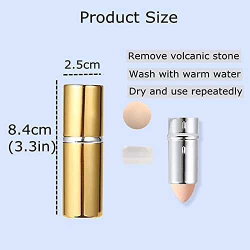 Oil Absorbing Volcanic Face Roller with Makeup Sponge, Oil Control on The Go ...