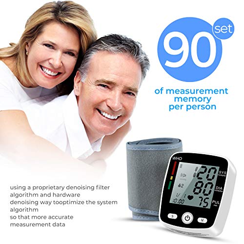 Wrist Blood Pressure Monitor, Automatic Blood Pressure Kit Bp Cuff Carrying c...