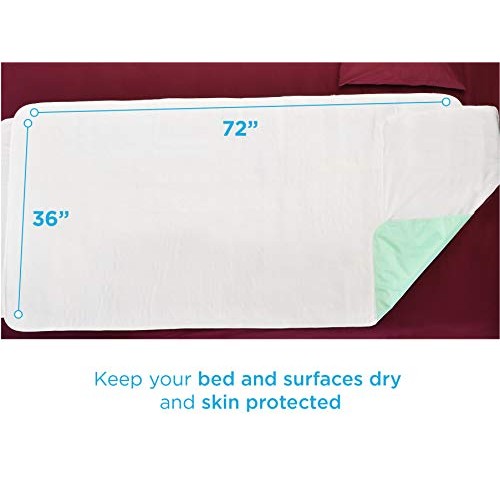 NOVA Waterproof Reusable Mattress Overlay with 100% Cotton Skin Soft Top Laye...