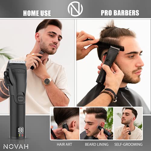 Novah Professional Hair Clippers for Men - Cordless Barber Clipper Hair Cutti...