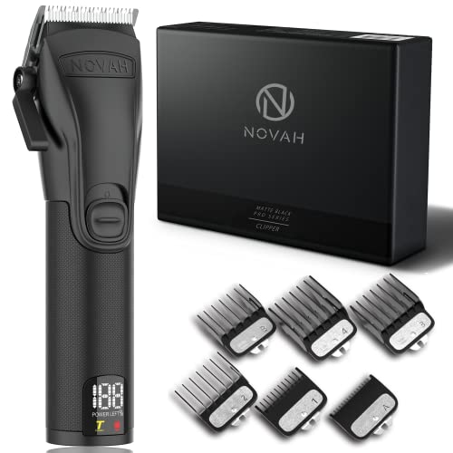 Novah Professional Hair Clippers for Men - Cordless Barber Clipper Hair Cutti...