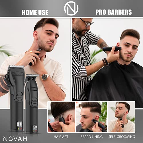 Professional Hair Clippers and Trimmer Kit for Men - Cordless Barber Clipper ...