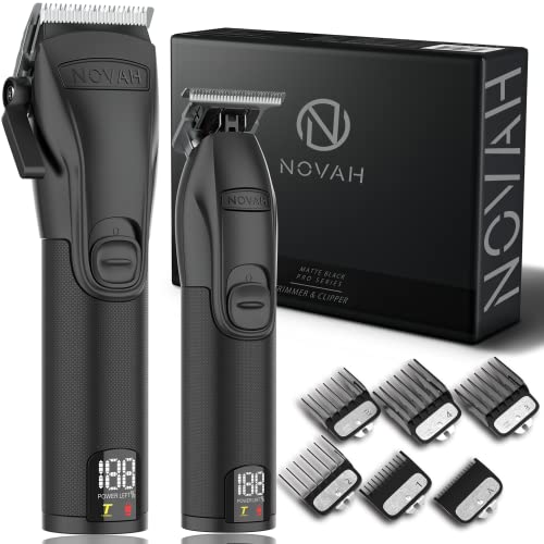 Professional Hair Clippers and Trimmer Kit for Men - Cordless Barber Clipper ...