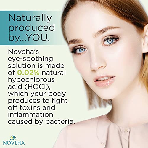 NOVEHA Eye Care Kit Bag - Eyelid and Lash Cleanser + Warm Compress Eye Mask |...