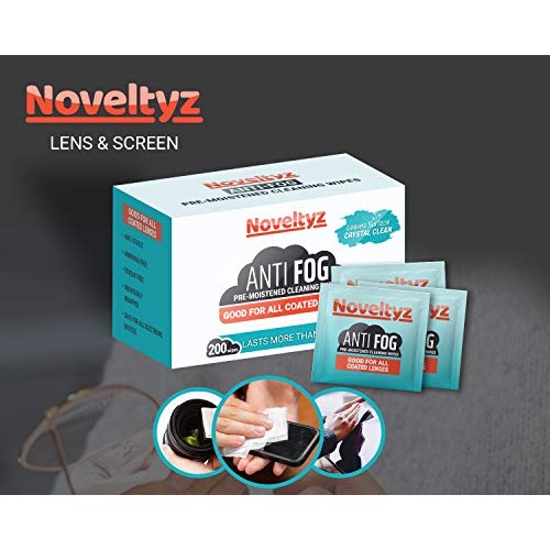 Eyewear Lens Anti Fog Wipes Cleansing Pre-Moistened 200 Individually Wrapped ...