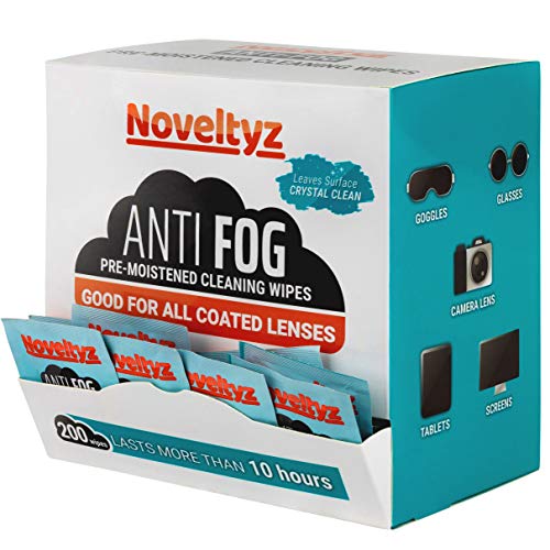 Eyewear Lens Anti Fog Wipes Cleansing Pre-Moistened 200 Individually Wrapped ...