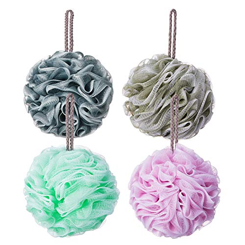 Loofah Bath Sponge, Novosun Mesh Pouf Shower Sponge Soft Exfoliating Shower L...