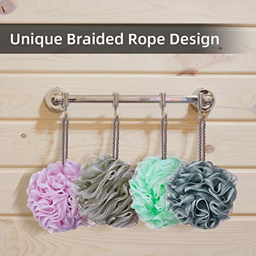 Novosun Loofah Bath Sponge Luffa Loufa Body Scrubber Mesh Pouf Shower Ball Ex...