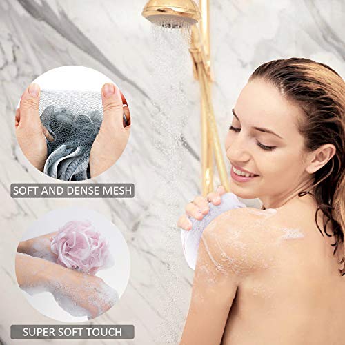 Novosun Loofah Bath Sponge Luffa Loufa Body Scrubber Mesh Pouf Shower Ball Ex...