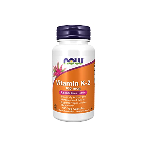 Now Foods Supplements Vitamin K2 mcg Menaquinone4 MK4 Supports Bone Health Ve...