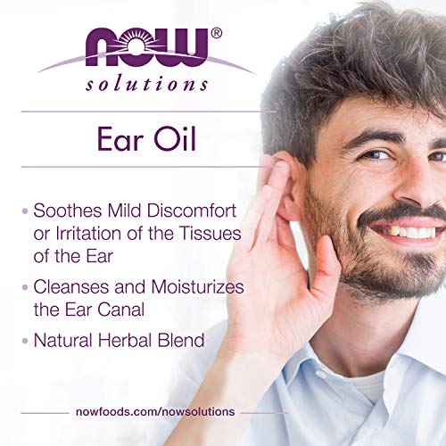 NOW Solutions, Ear Oil, Soothing Herbal Blend, Great on Mild Discomfort or Ir...