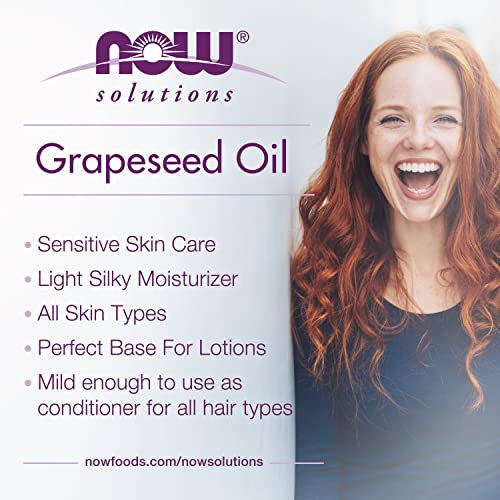 NOW Solutions, Grapeseed Oil, Skin Care for Sensitive Skin, Light Silky Moist...
