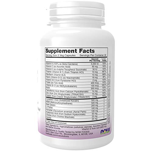 NOW Solutions, Hair, Skin and Nails, Clinically Advanced, Support with Clinic...