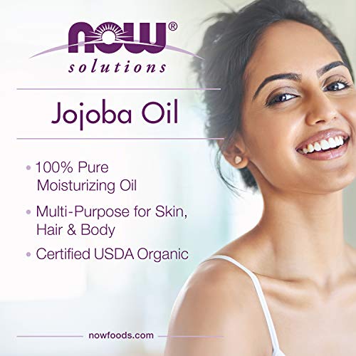 NOW Solutions, Organic Jojoba Oil, Moisturizing Multi-Purpose Oil for Face, H...