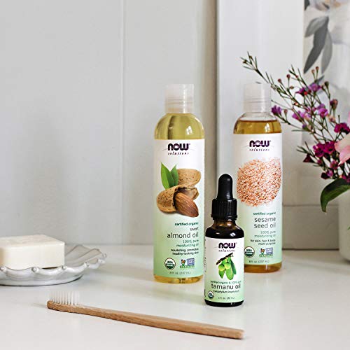 NOW Solutions, Organic Sesame Seed Oil, 100% Pure Moisturizing Oil for Skin a...