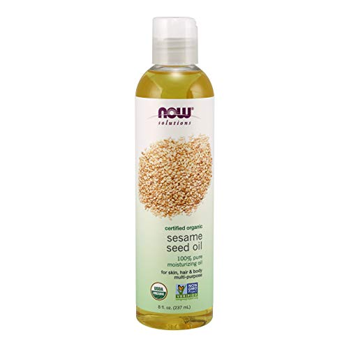 NOW Solutions, Organic Sesame Seed Oil, 100% Pure Moisturizing Oil for Skin a...
