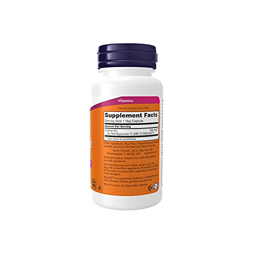 NOW Supplements, MK-7 Vitamin K-2 100 mcg, Cardiovascular Support*, Supports ...