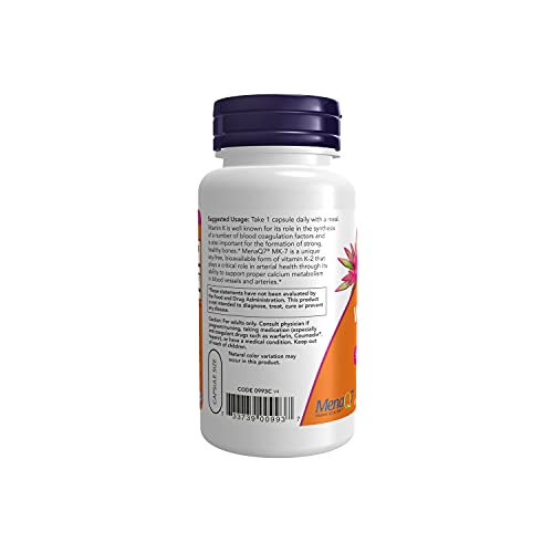 NOW Supplements, MK-7 Vitamin K-2 100 mcg, Cardiovascular Support*, Supports ...