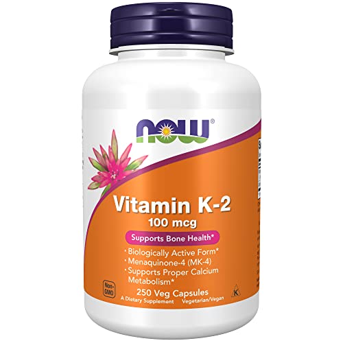 NOW Supplements, Vitamin K-2 100 mcg, Menaquinone-4 (MK-4), Supports Bone Hea...