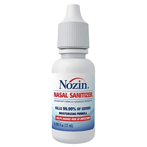 Nozin® Nasal Sanitizer® Antiseptic 12mL Bottle | Kills 99.99% of Germs | Last...