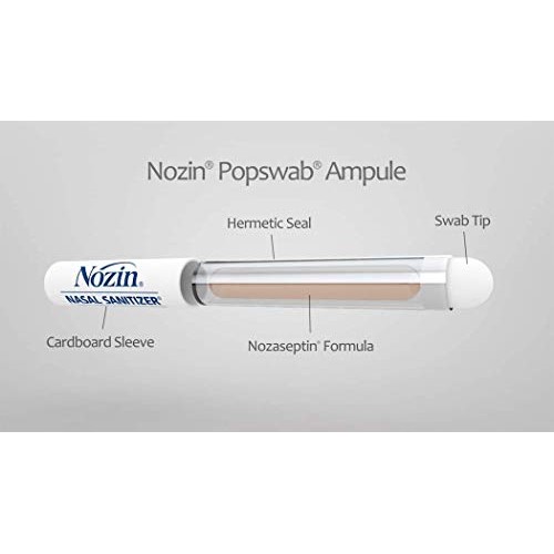 Nozin Nasal Sanitizer Antiseptic Popswab Ampules 10ct Pack | Kills 99.99% of ...