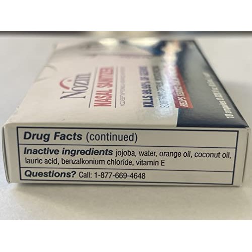 Nozin Nasal Sanitizer Antiseptic Popswab Ampules 10ct Pack | Kills 99.99% of ...