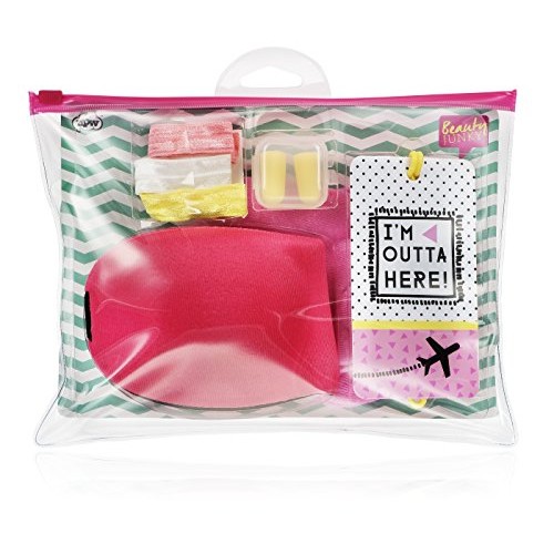 NPW-USA 7 Piece Beauty Junky In-Flight Essential Travel Comfort Kit