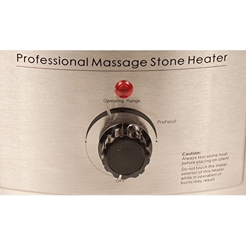 NRG Professional Hot Stone Heater with Analog Control, 6 Quarts - Stone Warme...